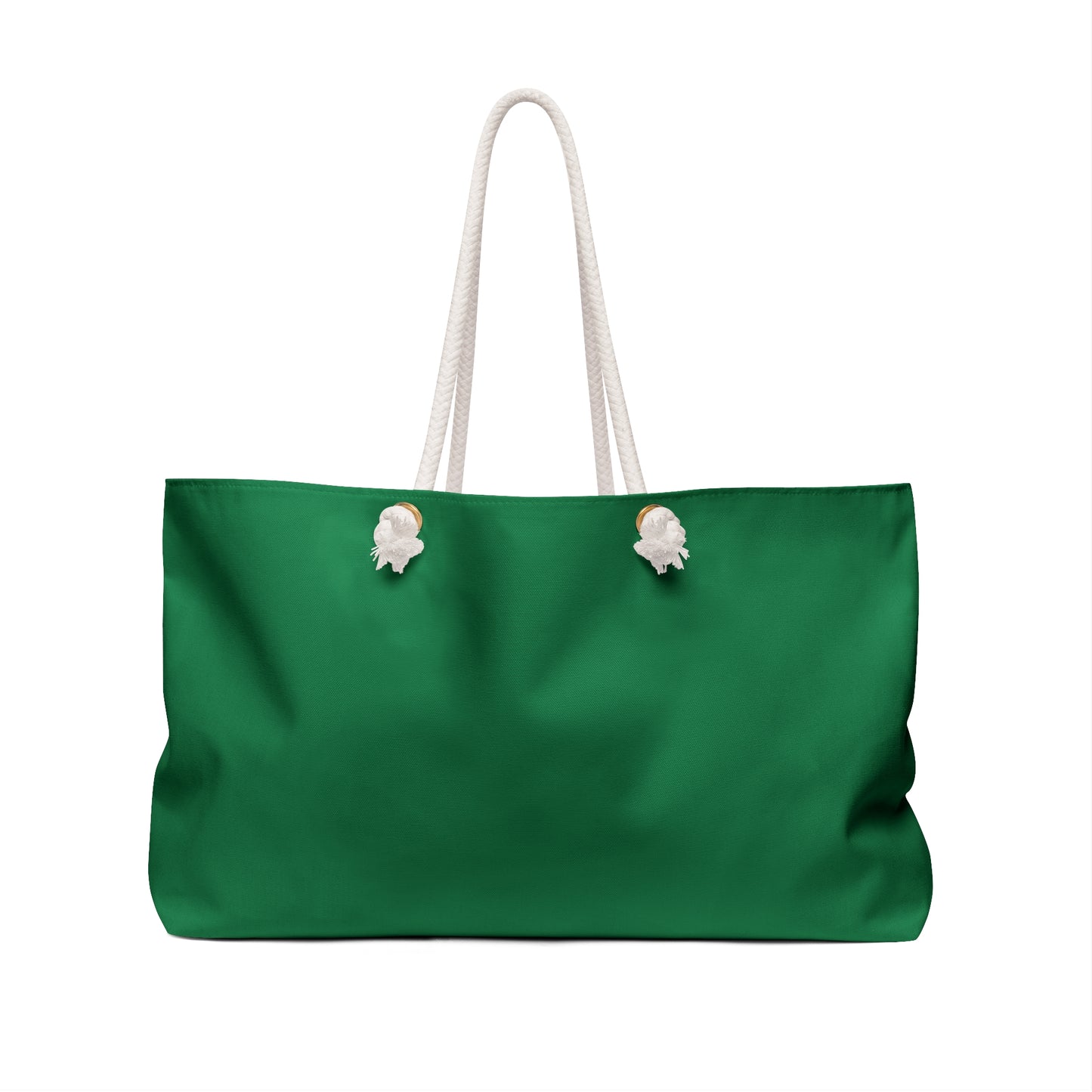 Green Star Weekender Bag — Large Tote with Yellow Star Design